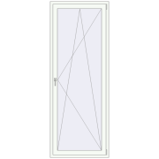 BALCONY DOOR REHAU SYNEGO 900x2400 mm RAL 9016 Traffic white two-sided