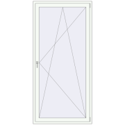 BALCONY DOOR REHAU SYNEGO 1100x2300 mm RAL 9016 Traffic white two-sided