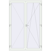BALCONY DOOR REHAU EURO 70 1500x2300 mm RAL 9016 Traffic white dwustronny BALCONY DOOR REHAU EURO 70 1500x2300 mm RAL 9016 Traffic white dwustronny