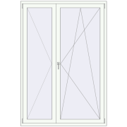 Drzwi balkonowe 1450x2100 mm BALCONY DOOR REHAU EURO 70 RAL 9016 Traffic white dwustronny
