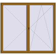 BALCONY DOOR REHAU SYNEGO 2500x2300 mm LIGHT_OAK dwustronny BALCONY DOOR REHAU SYNEGO 2500x2300 mm LIGHT_OAK dwustronny