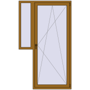 Drzwi balkonowe 1270x2140 mm BALCONY DOOR REHAU SYNEGO LIGHT_OAK dwustronny Drzwi balkonowe 1270x2140 mm BALCONY DOOR REHAU SYNEGO LIGHT_OAK dwustronny