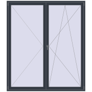 BALCONY DOOR REHAU SYNEGO 2000x2300 mm ANTHRACITE_GREY_STRUKTURAL dwustronny BALCONY DOOR REHAU SYNEGO 2000x2300 mm ANTHRACITE_GREY_STRUKTURAL dwustronny