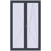 Drzwi balkonowe 1400x2300 mm BALCONY DOOR REHAU SYNEGO ANTHRACITE_GREY_STRUKTURAL dwustronny Drzwi balkonowe 1400x2300 mm BALCONY DOOR REHAU SYNEGO ANTHRACITE_GREY_STRUKTURAL dwustronny