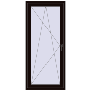 BALCONY DOOR REHAU SYNEGO 800x1800 mm BLACK_BROWN two-sided