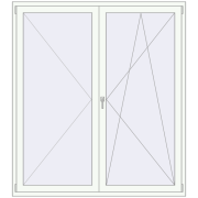 BALCONY DOOR REHAU EURO 70 1750x1960 mm RAL 9016 Traffic white two-sided