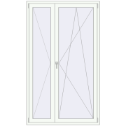 BALCONY DOOR REHAU SYNEGO 1300x2200 mm ANTHRACITE_GREY_GLATT external