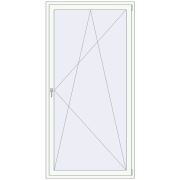 BALCONY DOOR REHAU SYNEGO 1200x2350 mm RAL 9016 Traffic white dwustronny