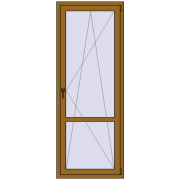 BALCONY DOOR REHAU EURO 60 800x2100 mm LIGHT_OAK two-sided