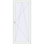 BALCONY DOOR REHAU SYNEGO 1000x2400 mm ANTHRACITE_GREY_STRUKTURAL external