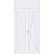 BALCONY DOOR REHAU SYNEGO 1250x2600 mm RAL 9016 Traffic white dwustronny BALCONY DOOR REHAU SYNEGO 1250x2600 mm RAL 9016 Traffic white dwustronny