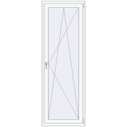 BALCONY DOOR REHAU SYNEGO 775x2245 mm RAL 9016 Traffic white two-sided