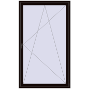 BALCONY DOOR REHAU SYNEGO 1300x2200 mm BLACK_BROWN dwustronny