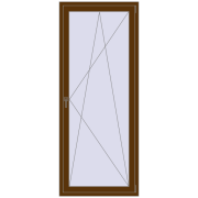 BALCONY DOOR REHAU SYNEGO 900x2200 mm WALNUT two-sided