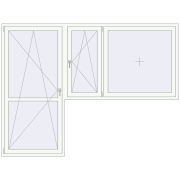 BALCONY DOOR REHAU EURO 70 2800x2100 mm RAL 9016 Traffic white two-sided