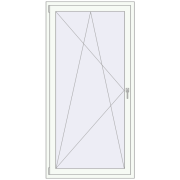 BALCONY DOOR REHAU EURO 70 1000x2000 mm RAL 9016 Traffic white two-sided