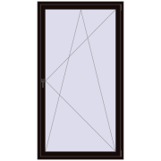 BALCONY DOOR REHAU SYNEGO 1200x2200 mm BLACK_BROWN two-sided