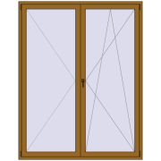 Drzwi balkonowe 1800x2300 mm BALCONY DOOR REHAU SYNEGO LIGHT_OAK dwustronny Drzwi balkonowe 1800x2300 mm BALCONY DOOR REHAU SYNEGO LIGHT_OAK dwustronny