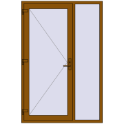 DOOR KORSA OPTIMUM REHAU BRILLANT 1400x2100 mm GOLDEN OAK two-sided