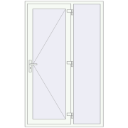 DOOR KORSA OPTIMUM REHAU BRILLANT 1310x2100 mm RAL 9016 Traffic white two-sided