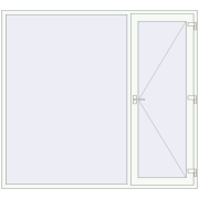 Drzwi zewnętrzne 2300x2100 mm DOOR KORSA ENERGY-SAVING REHAU SYNEGO