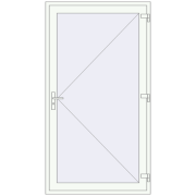 DOOR KORSA ALU STANDARD 72 1200x2200 mm RAL 9016 Traffic white two-sided