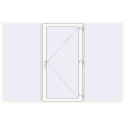 DOOR KORSA OPTIMUM REHAU BRILLANT 3000x2000 mm RAL 9016 Traffic white two-sided