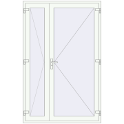 Entrance doors 1500x2340 mm DOOR KORSA ENERGY-SAVING REHAU SYNEGO RAL 9016 Traffic white two-sided Entrance doors 1500x2340 mm DOOR KORSA ENERGY-SAVING REHAU SYNEGO RAL 9016 Traffic white two-sided