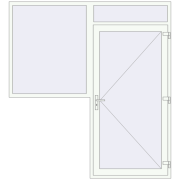 DOOR KORSA ALU STANDARD 72 2200x2400 mm RAL 9016 Traffic white two-sided