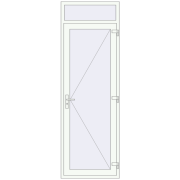 Entrance doors 860x2600 mm DOOR KORSA ALU STANDARD 72 RAL 9016 Traffic white two-sided