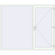 DOOR KORSA ALU STANDARD 72 2500x2100 mm RAL 9016 Traffic white two-sided