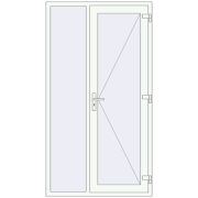 Drzwi zewnętrzne 1200x2180 mm DOOR KORSA OPTIMUM REHAU BRILLANT RAL 9016 Traffic white dwustronny