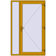 DOOR KORSA ALU STANDARD 72 1350x2150 mm RAL 1005 Honey yellow two-sided