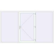 Entrance doors 3500x2100 mm DOOR KORSA ALU STANDARD 72 RAL 9016 Traffic white two-sided