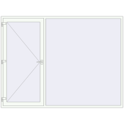 DOOR KORSA ENERGY-SAVING REHAU SYNEGO 2800x2100 mm RAL 9016 Traffic white two-sided