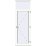 DOOR KORSA OPTIMUM REHAU BRILLANT 900x2600 mm RAL 9016 Traffic white two-sided