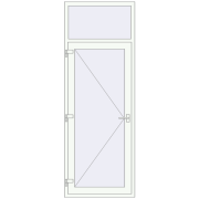 Drzwi zewnętrzne 900x2500 mm DOOR KORSA ENERGY-SAVING REHAU SYNEGO RAL 9016 Traffic white dwustronny Drzwi zewnętrzne 900x2500 mm DOOR KORSA ENERGY-SAVING REHAU SYNEGO RAL 9016 Traffic white dwustronny