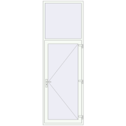 DOOR KORSA OPTIMUM REHAU BRILLANT 1000x3051 mm RAL 9016 Traffic white two-sided