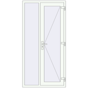 DOOR KORSA OPTIMUM REHAU BRILLANT 1050x2100 mm RAL 9016 Traffic white two-sided DOOR KORSA OPTIMUM REHAU BRILLANT 1050x2100 mm RAL 9016 Traffic white two-sided