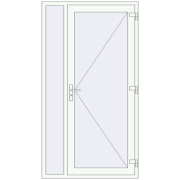 DOOR KORSA ALU STANDARD 72 1200x2200 mm RAL 9016 Traffic white two-sided