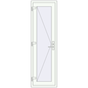 DOOR KORSA OPTIMUM REHAU BRILLANT 600x2000 mm RAL 9016 Traffic white two-sided DOOR KORSA OPTIMUM REHAU BRILLANT 600x2000 mm RAL 9016 Traffic white two-sided