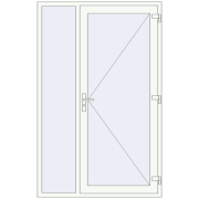 DOOR KORSA ALU STANDARD 72 1400x2200 mm RAL 9016 Traffic white two-sided