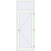 DOOR KORSA OPTIMUM REHAU BRILLANT 900x2500 mm RAL 9016 Traffic white two-sided