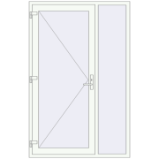 Drzwi zewnętrzne 1380x2140 mm DOOR KORSA ENERGY-SAVING REHAU SYNEGO RAL 9016 Traffic white dwustronny Drzwi zewnętrzne 1380x2140 mm DOOR KORSA ENERGY-SAVING REHAU SYNEGO RAL 9016 Traffic white dwustronny