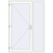 DOOR KORSA ENERGY-SAVING REHAU SYNEGO 1500x2170 mm ANTHRACITE_GREY_STRUKTURAL zewnętrzny