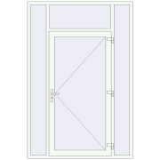 DOOR KORSA OPTIMUM REHAU BRILLANT 1650x2460 mm ANTHRACITE_GREY_STRUKTURAL external