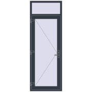 Entrance doors 840x2370 mm DOOR KORSA OPTIMUM REHAU BRILLANT ANTHRACITE_GREY_STRUKTURAL two-sided Entrance doors 840x2370 mm DOOR KORSA OPTIMUM REHAU BRILLANT ANTHRACITE_GREY_STRUKTURAL two-sided