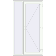 DOOR KORSA OPTIMUM REHAU BRILLANT 1200x2200 mm RAL 9016 Traffic white dwustronny DOOR KORSA OPTIMUM REHAU BRILLANT 1200x2200 mm RAL 9016 Traffic white dwustronny