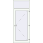 Entrance doors 1000x2600 mm DOOR KORSA OPTIMUM REHAU BRILLANT RAL 9016 Traffic white two-sided