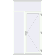 Drzwi zewnętrzne 1400x2600 mm DOOR KORSA OPTIMUM REHAU BRILLANT RAL 9016 Traffic white dwustronny Drzwi zewnętrzne 1400x2600 mm DOOR KORSA OPTIMUM REHAU BRILLANT RAL 9016 Traffic white dwustronny